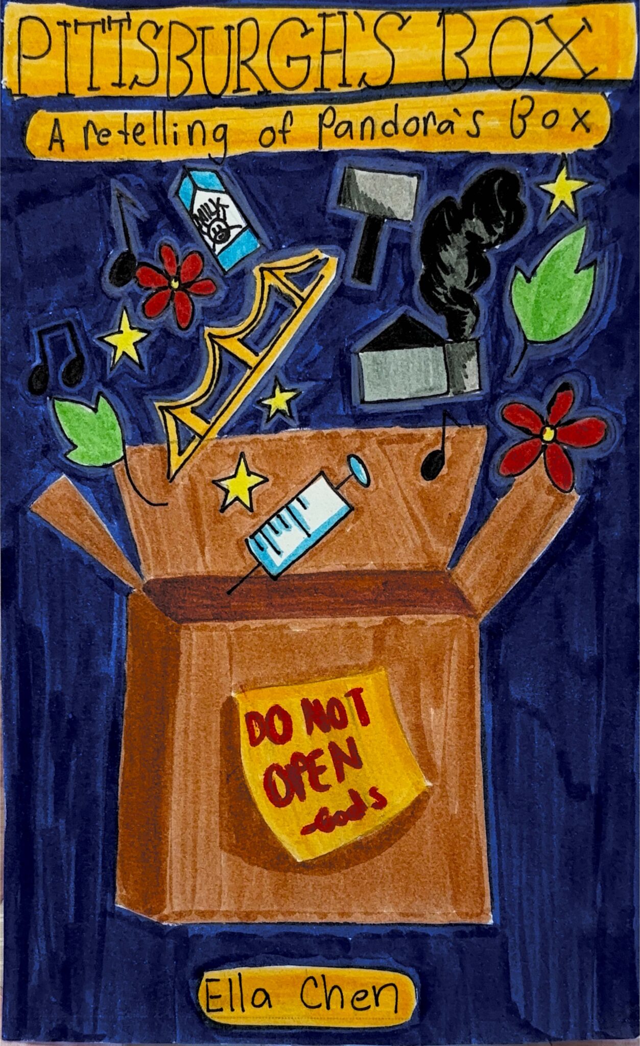 Illustrated comic cover for Pittsburgh's Box.