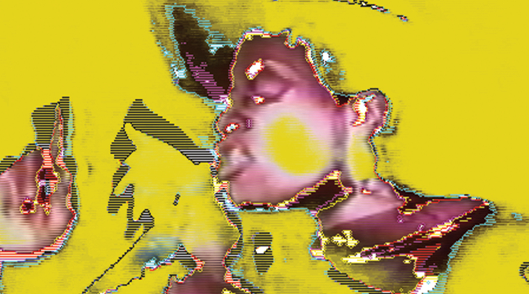 Brightly colored digital art featuring a Black person in profile on a yellow background.