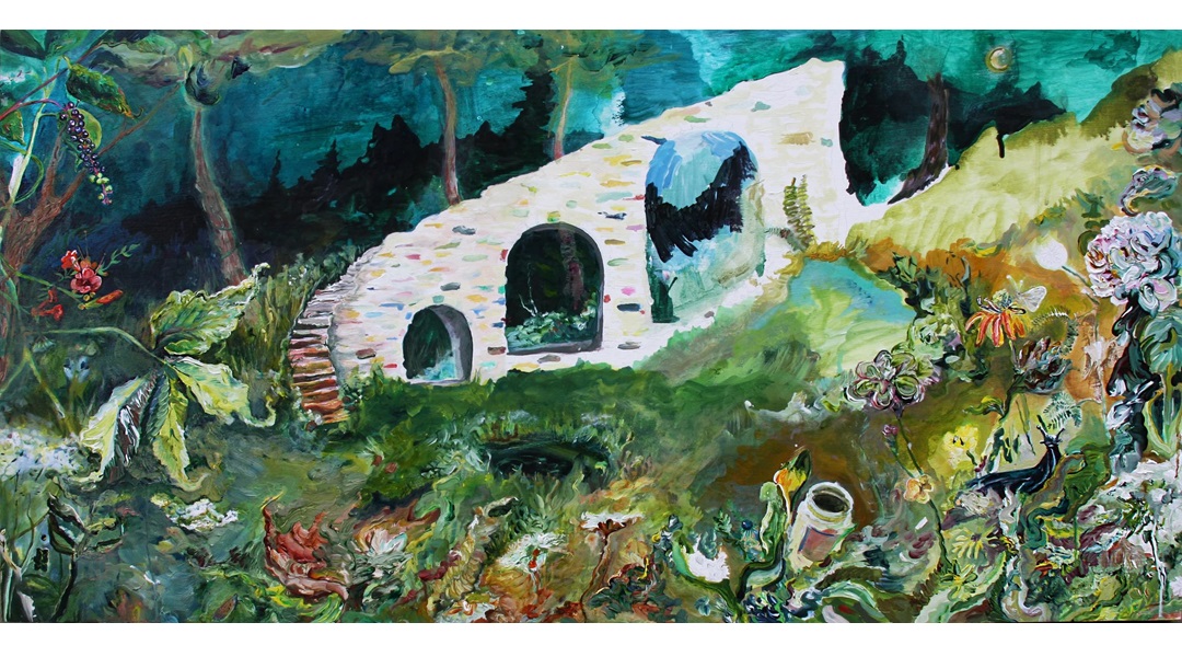 Artwork of Taylor Raye - a bridge with nature and trash