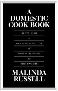 Book cover of A Domestic Cookbook. Black with white lettering.