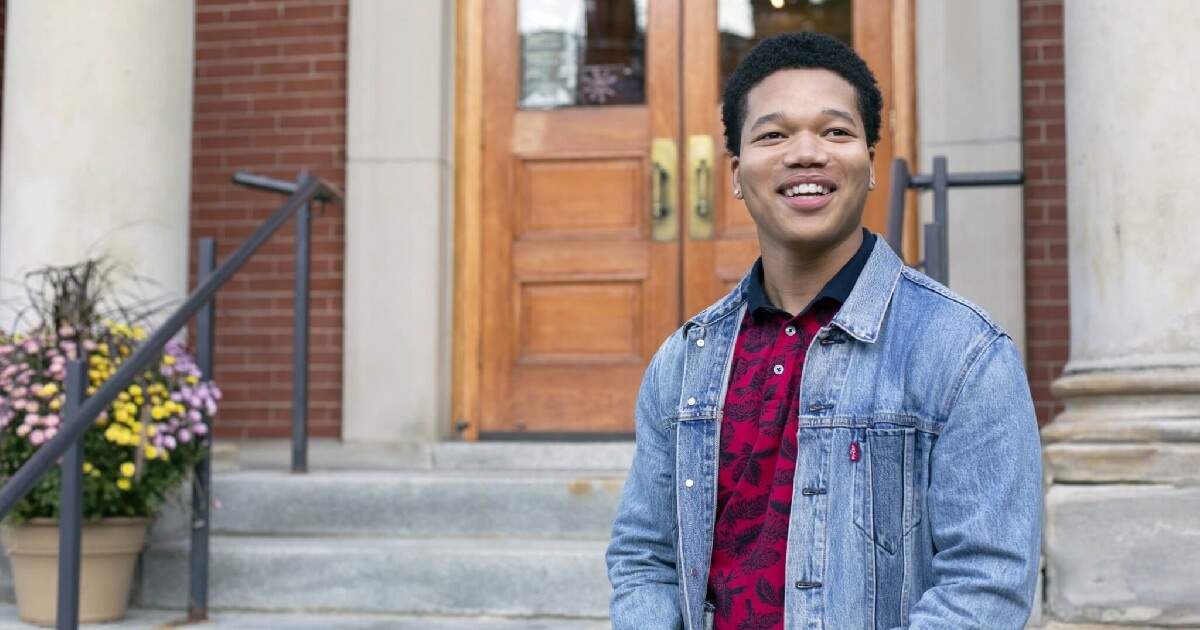 Young individual outside of CLP's Teenspace